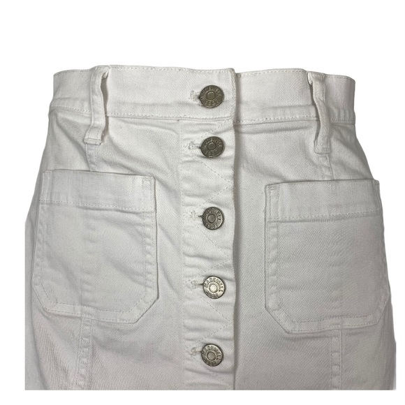 Madewell Patch Pockets Button Front Denim Skirt 26 - Picture 10 of 10